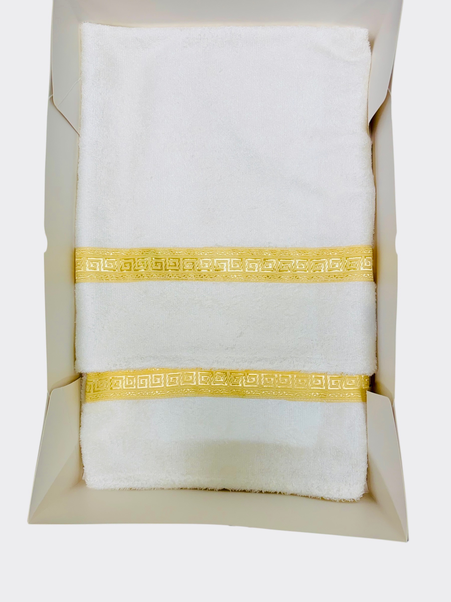 Organic Bamboo Towels- Greek Key