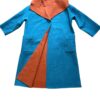 Blue and Tangerine Reversible Coat