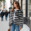 Faux Fur Chinchilla Cropped Jacket