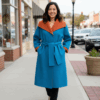 Blue and Tangerine Reversible Coat