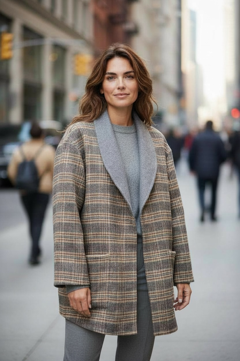 Double-Sided Wool Blend Coat