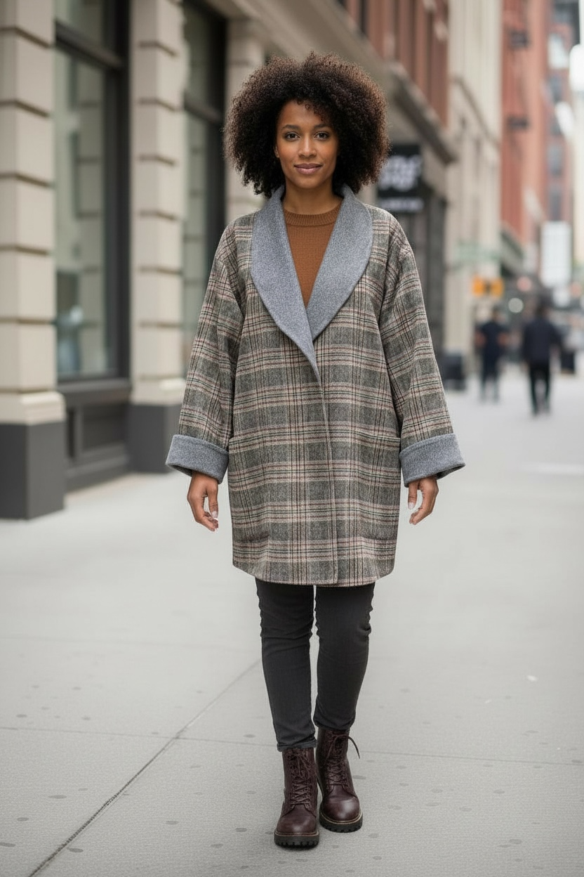 Double-Sided Wool Blend Coat