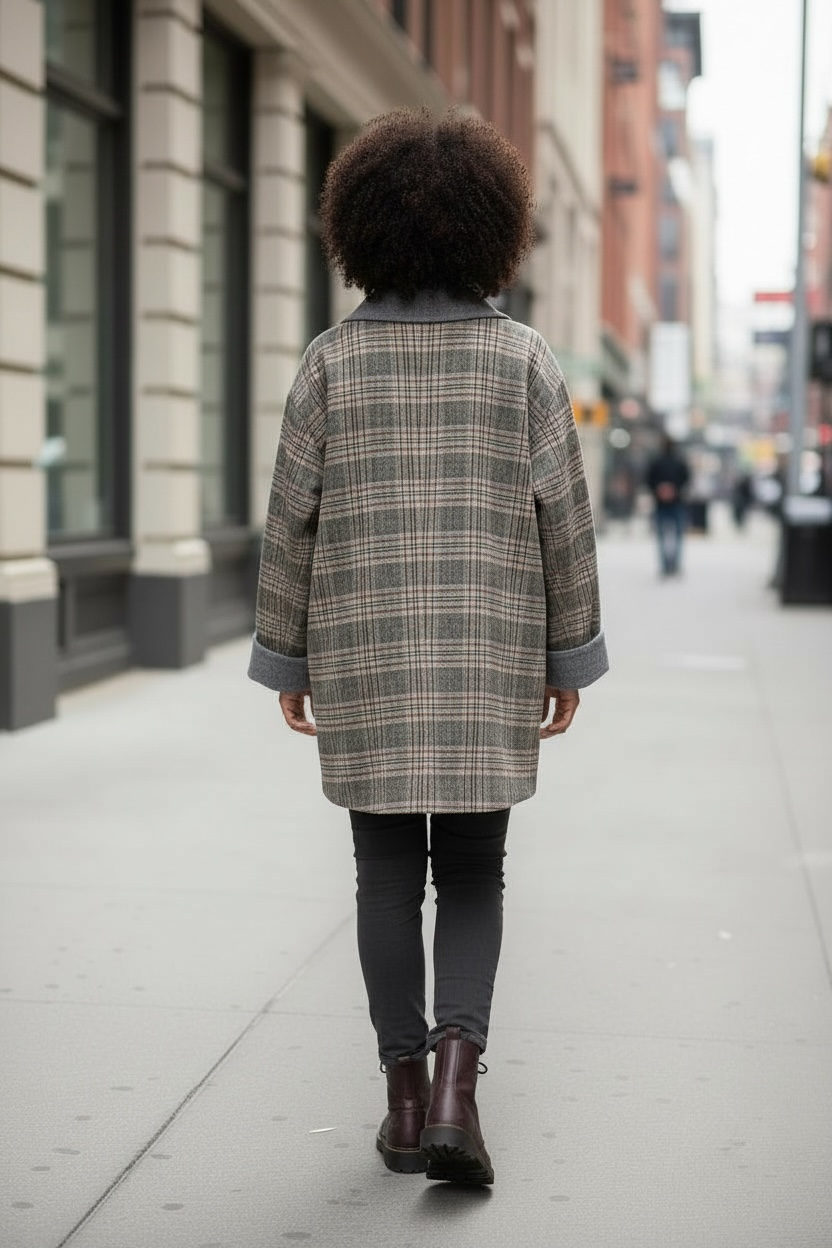 Double-Sided Wool Blend Coat