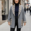 Double-Sided Wool Blend Coat